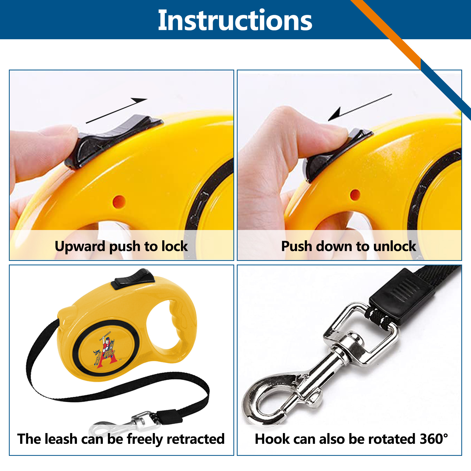 Relaxed Retractable Dog Leash 9