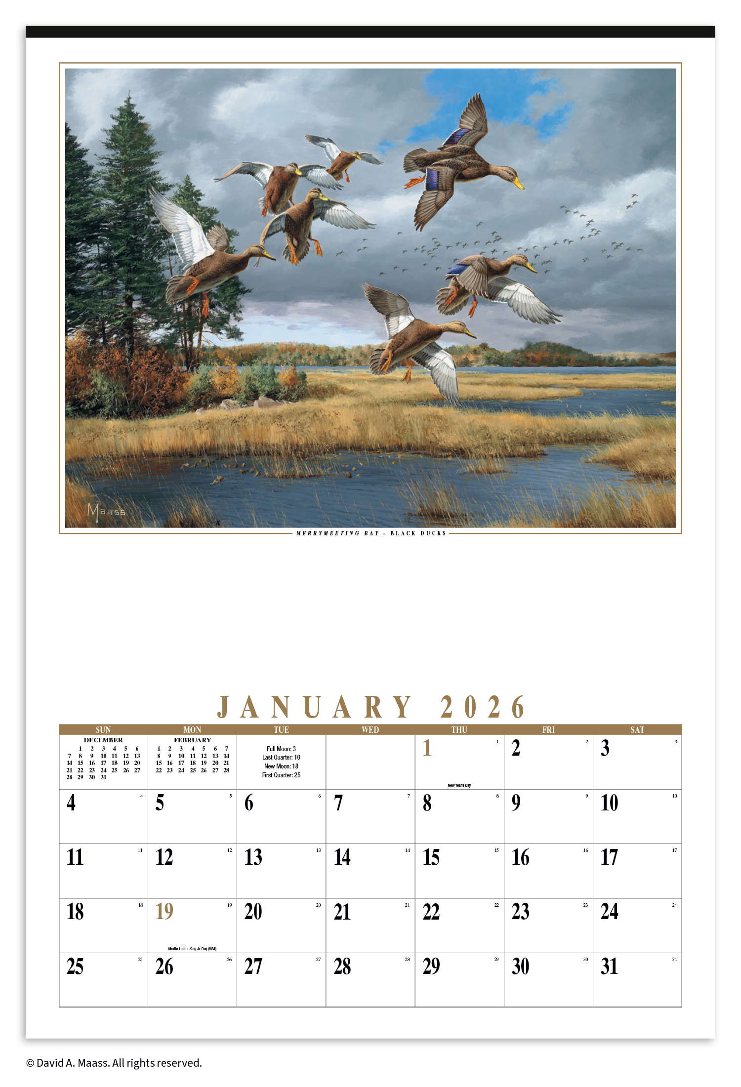 HotLine® Products Maass Wildfowl® Executive Calendar 7