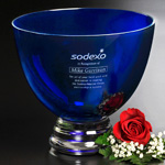 Cobalt Pedestal Bowl 9
