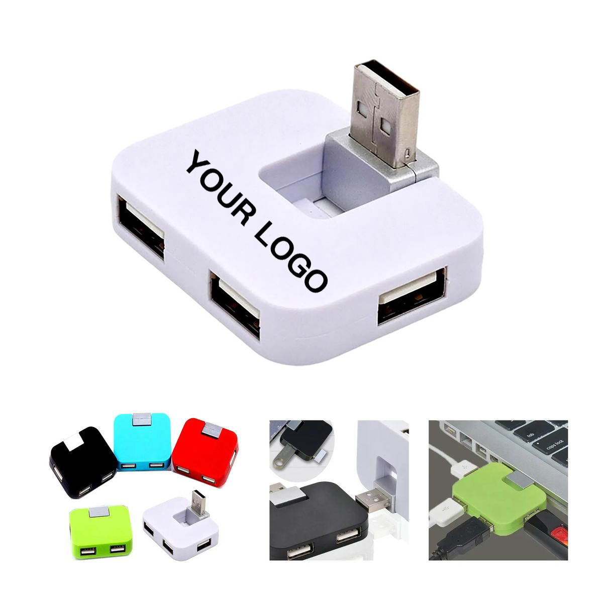 Compact USB Hub with Four Ports 2
