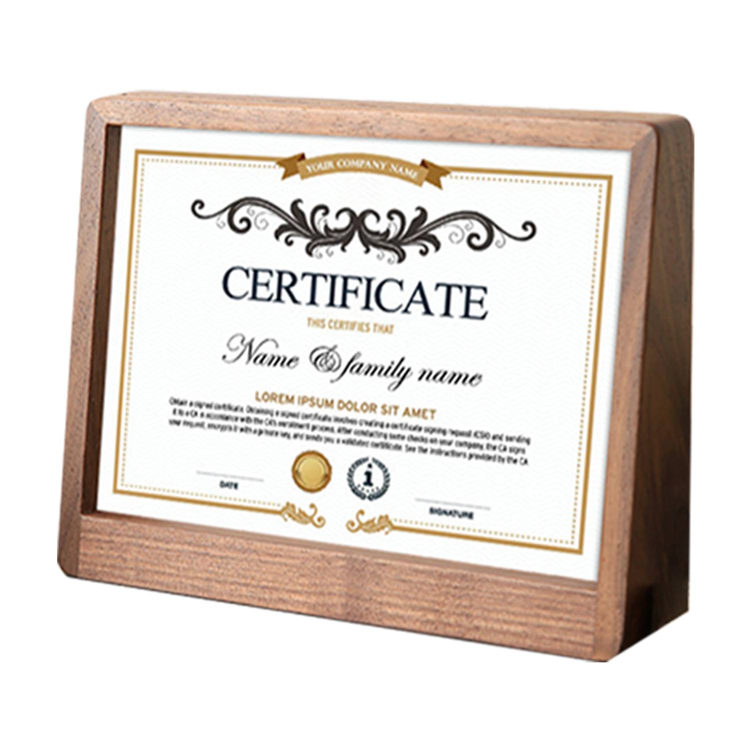 4x6inch Beech Wood Certificate Album Frame 3