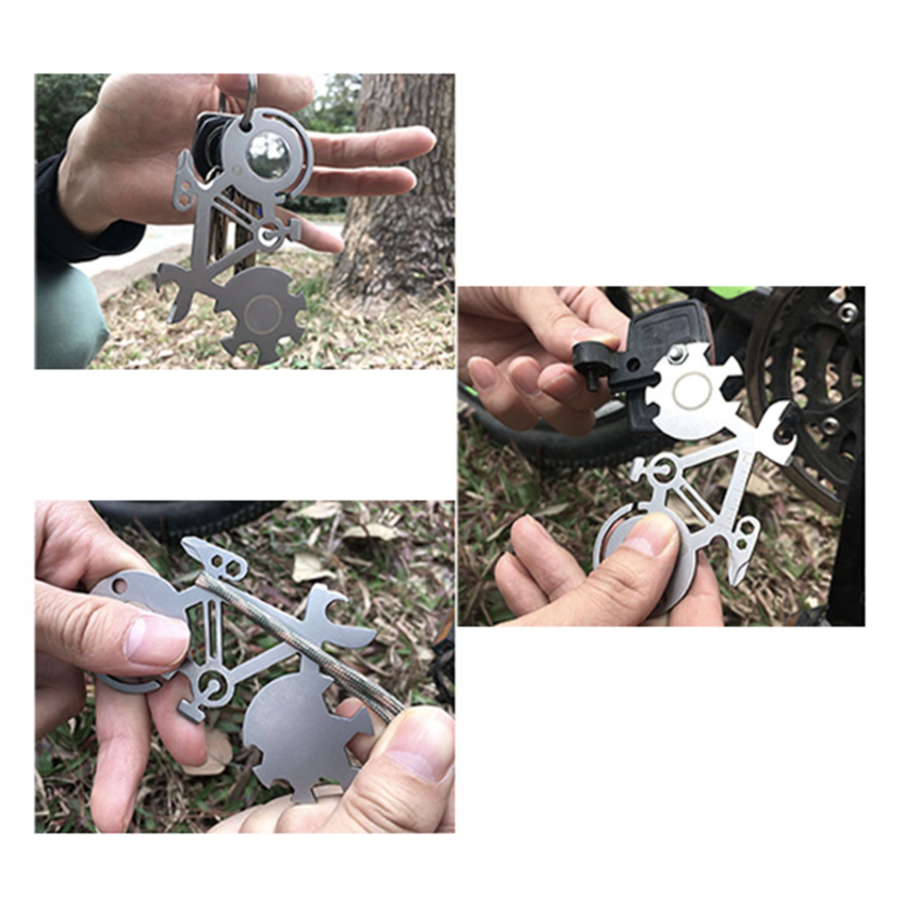 Bicycle Shape Mini Portable Bicycle Tool Card 3