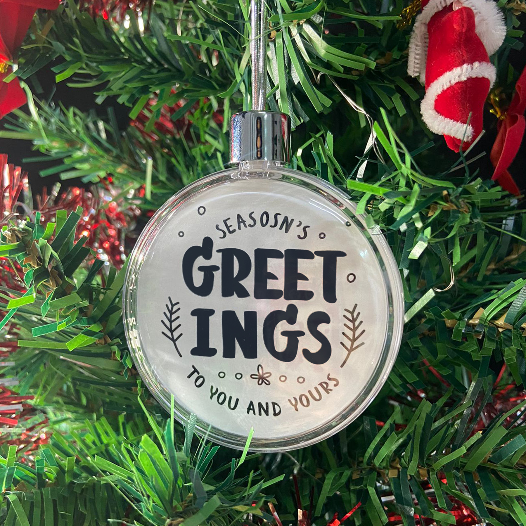 Free Shipping 3" Clear Round Full Color Aluminum Sheet Ornament 8
