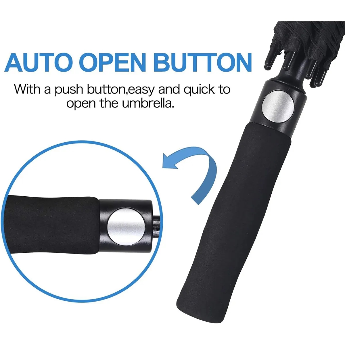 Custom 54 In Automatic Open Double Canopy Golf Umbrellas 5