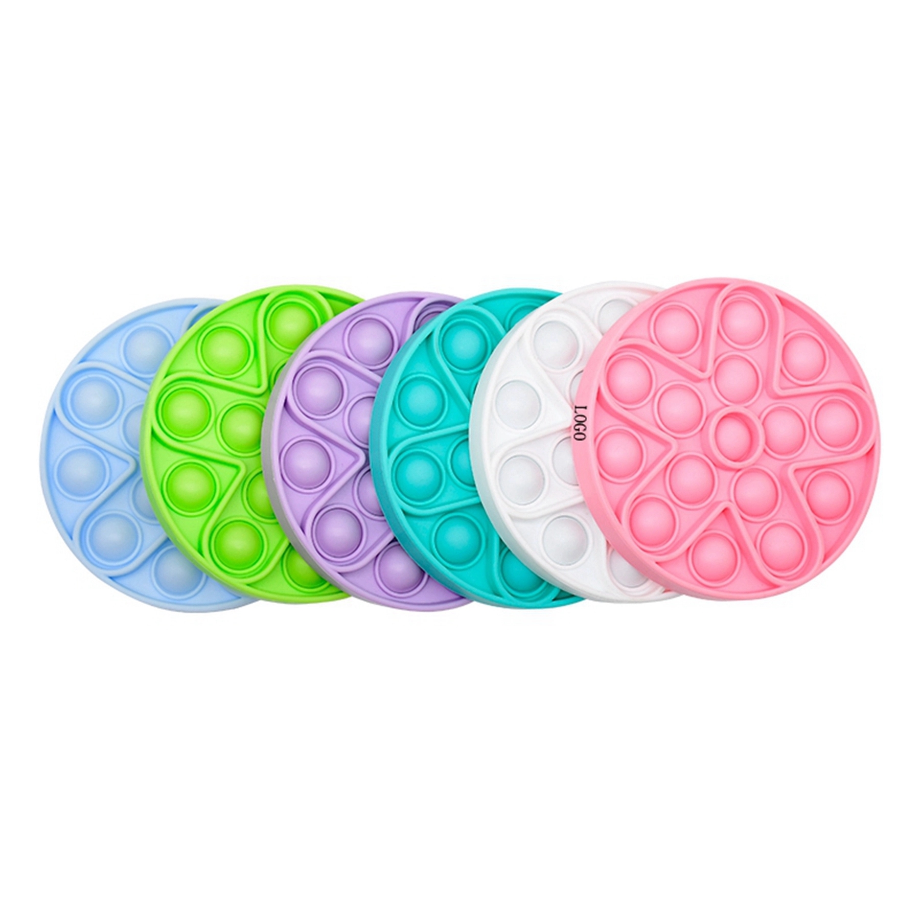 Round Silicone Push Pop Bubble Fidget Toy 7