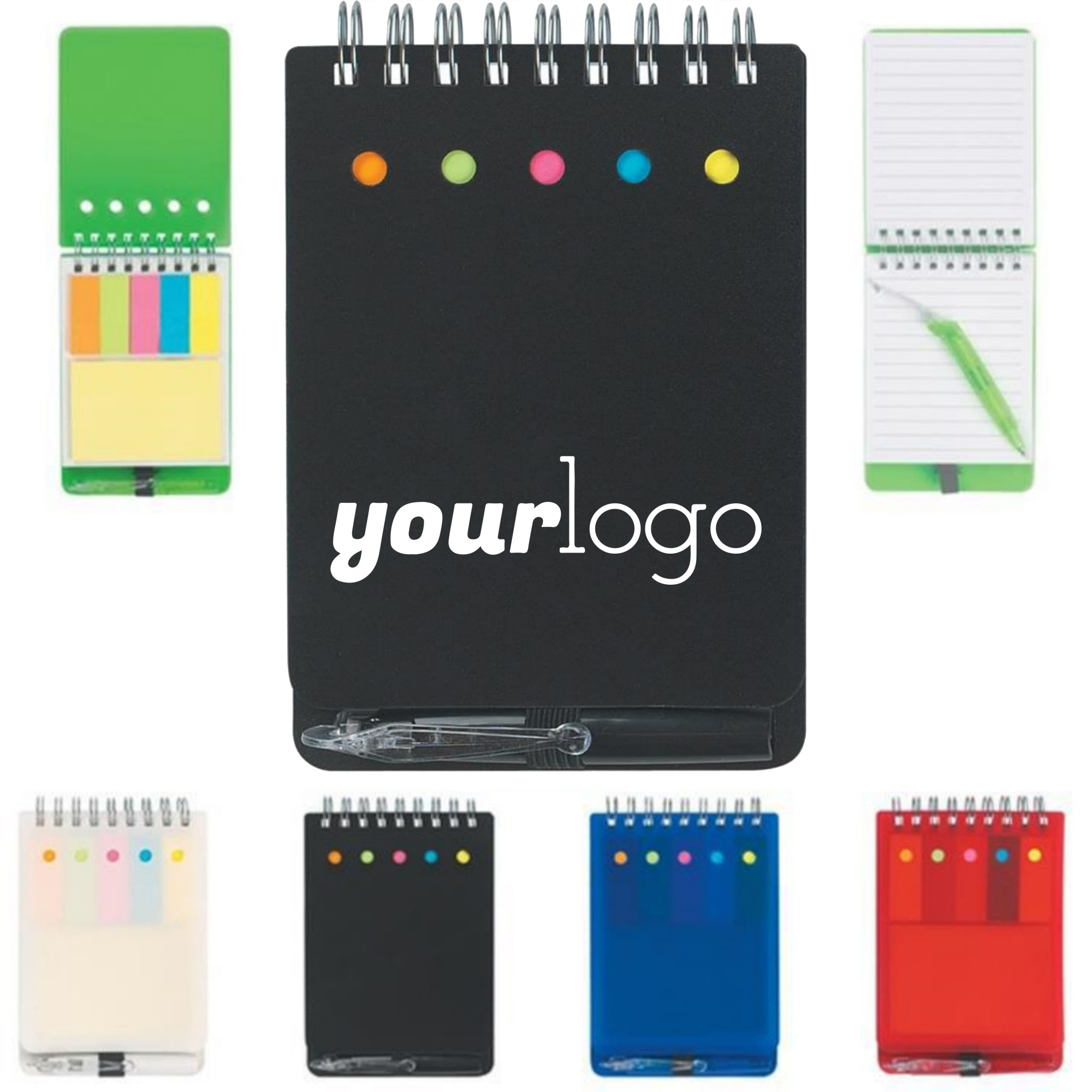 Notebook Set with Built - in Sticky Pads and Pen 7