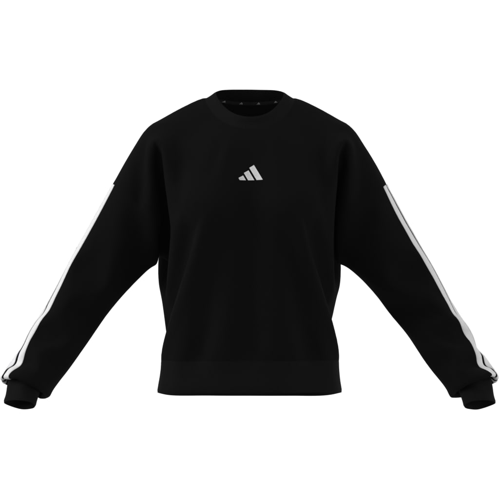 Essentials 3-Stripes Fleece Sweatshirt, custom hoodie or sweatshirt with logo imprint 2