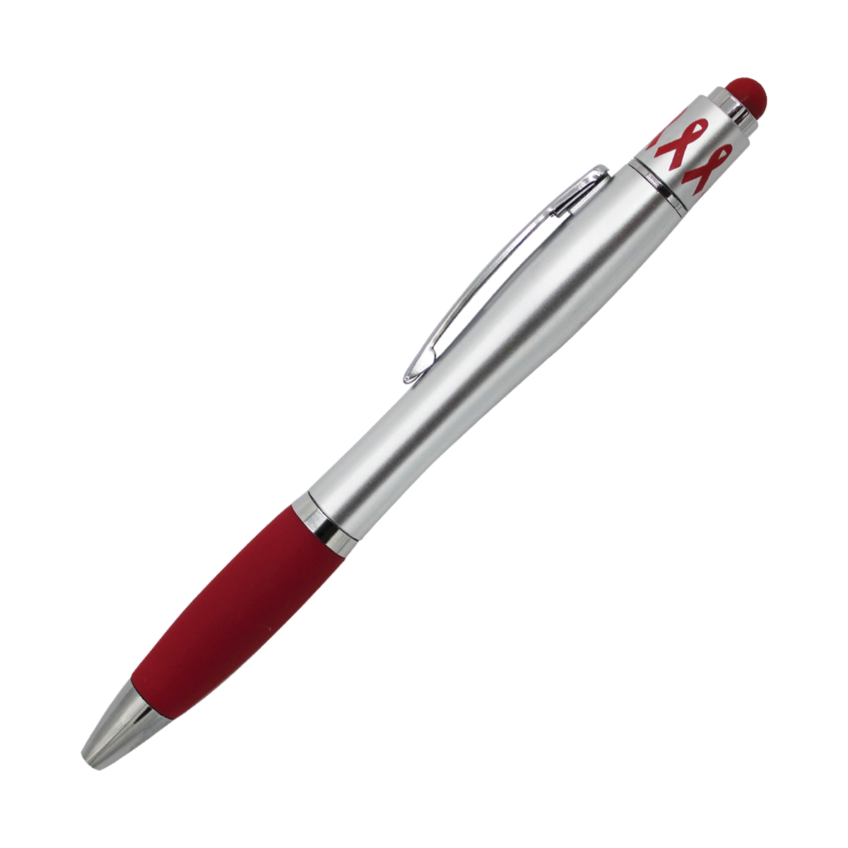 Ribbon Spin Top Pen with Stylus 7