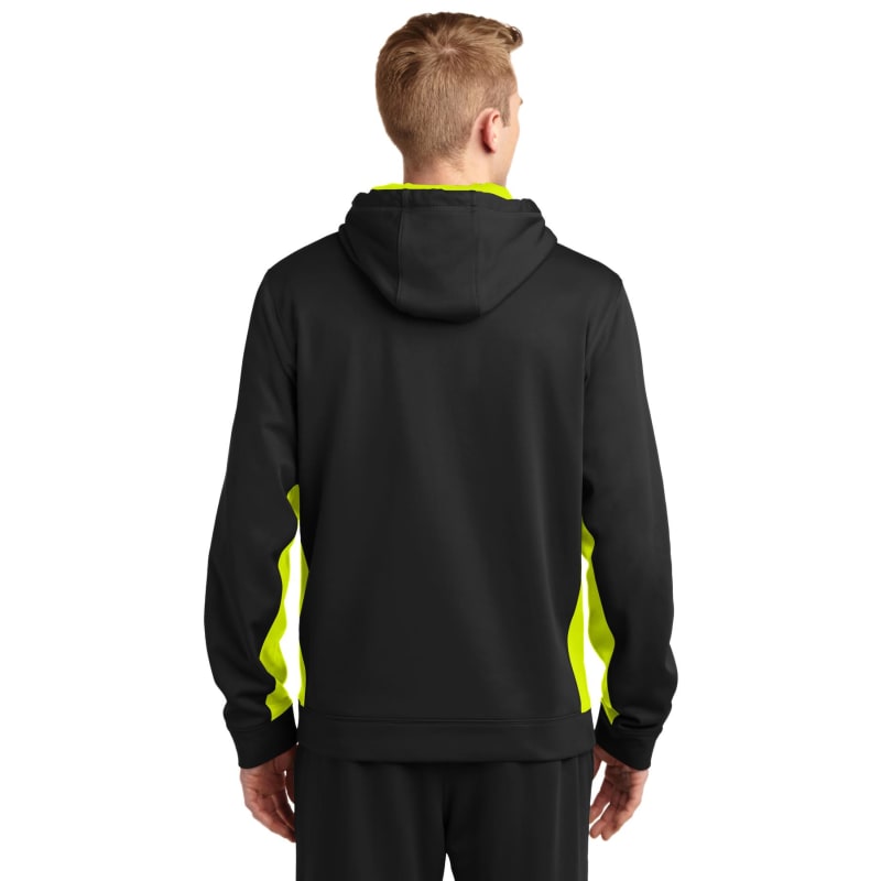 Sport-Tek Sport-Wick Fleece Colorblock Hooded Pullover. 29