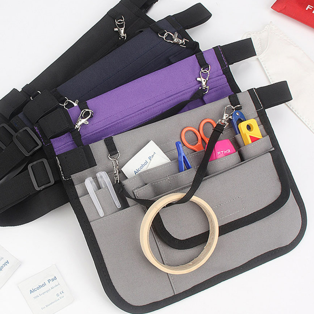 Multi-Pocket Waist Tool Organizer Pouch W/ Adjustable Belt 2
