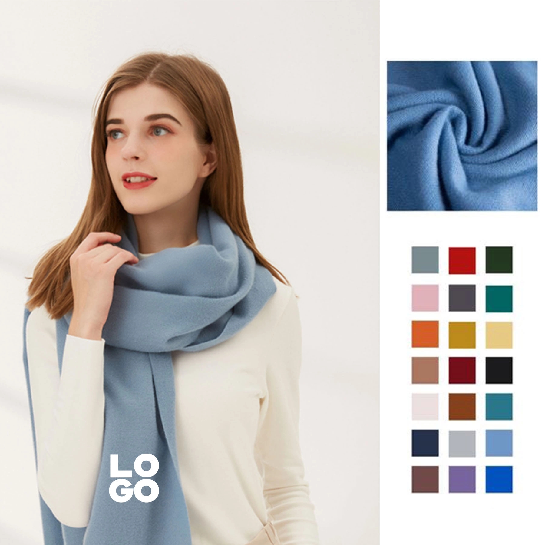 Imitation Cashmere Pure Color Scarf 1