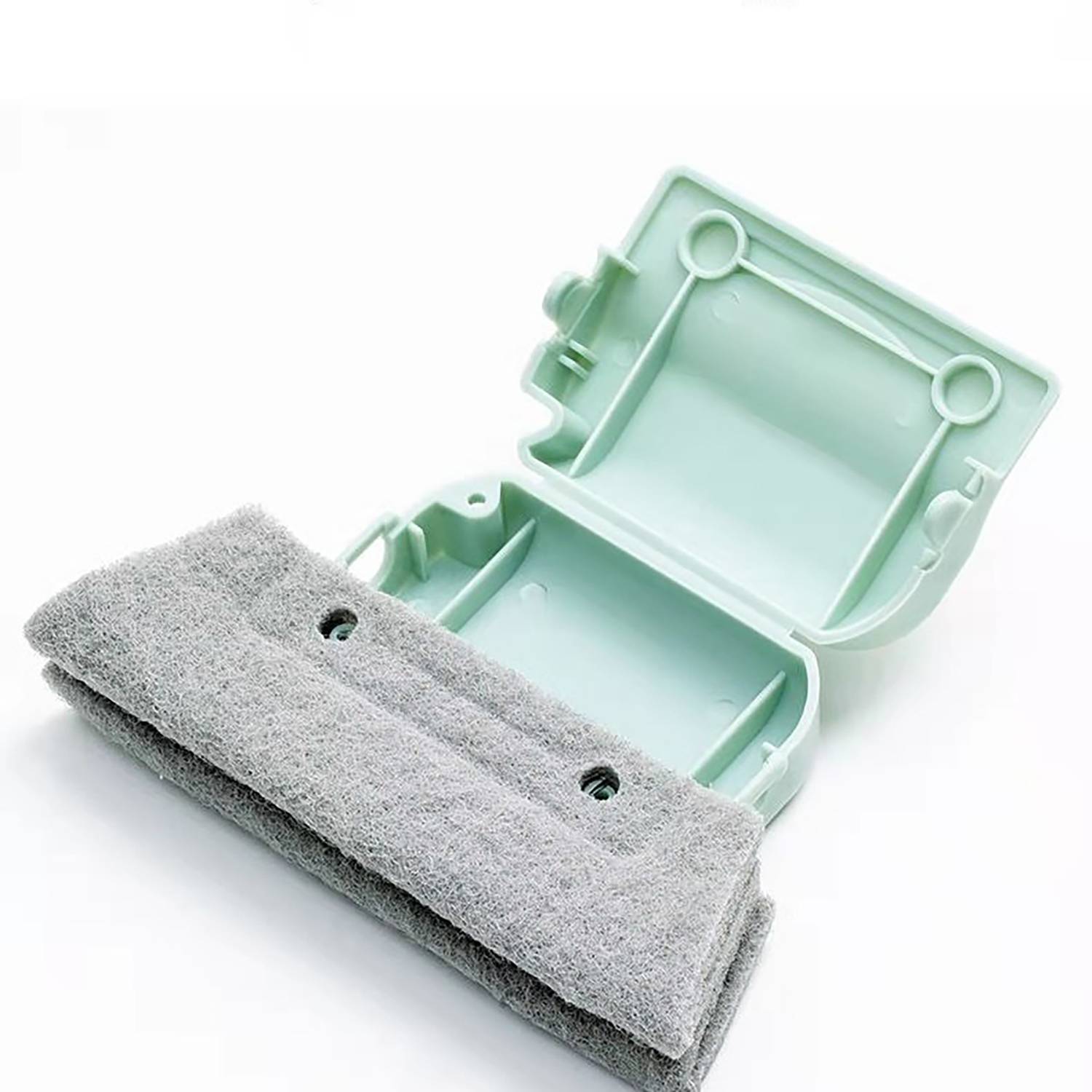 Easy Window Crevice Cleaning W/ Lightweight Plastic Brush 2
