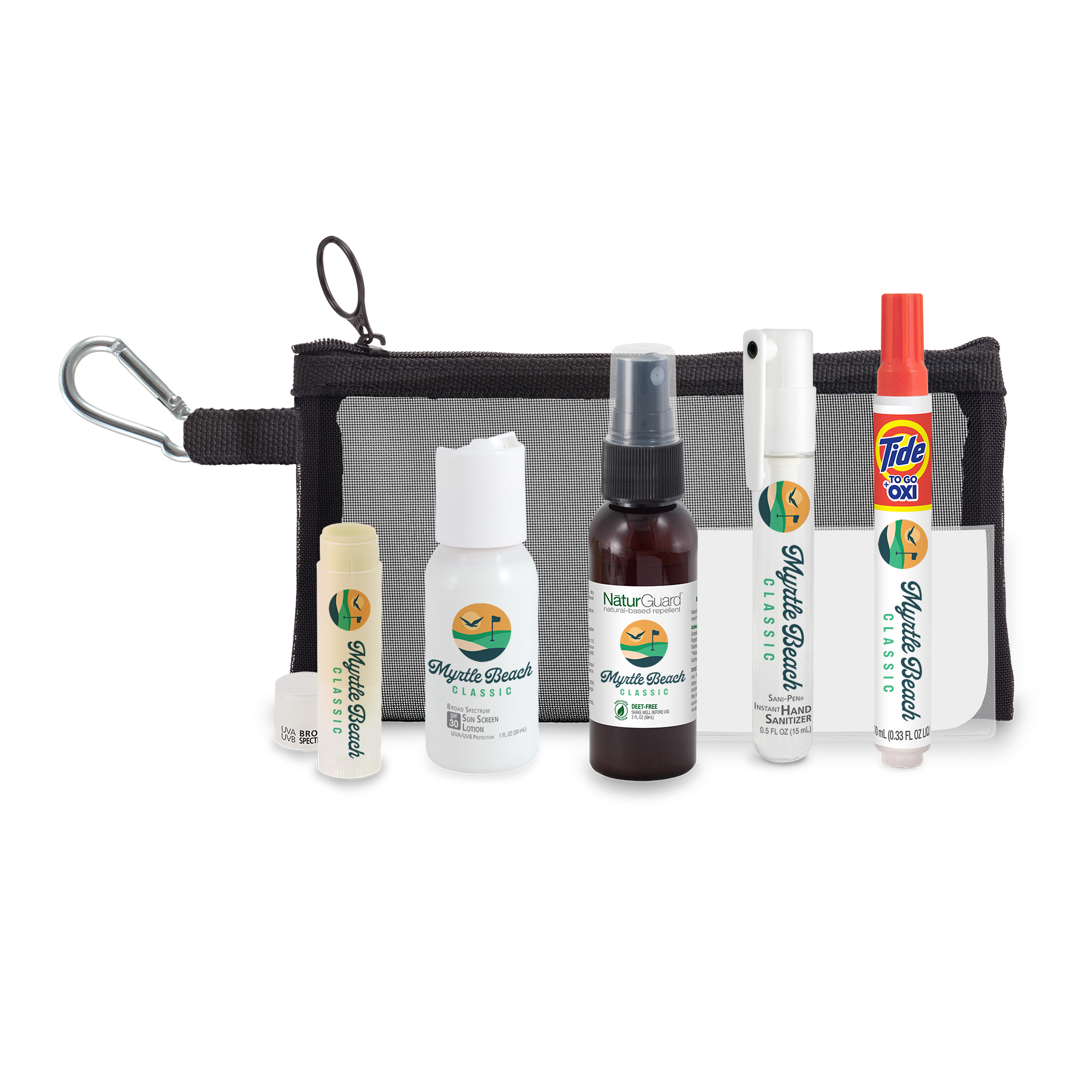 Course-to-Clubhouse Golf Kit with Carabiner 1