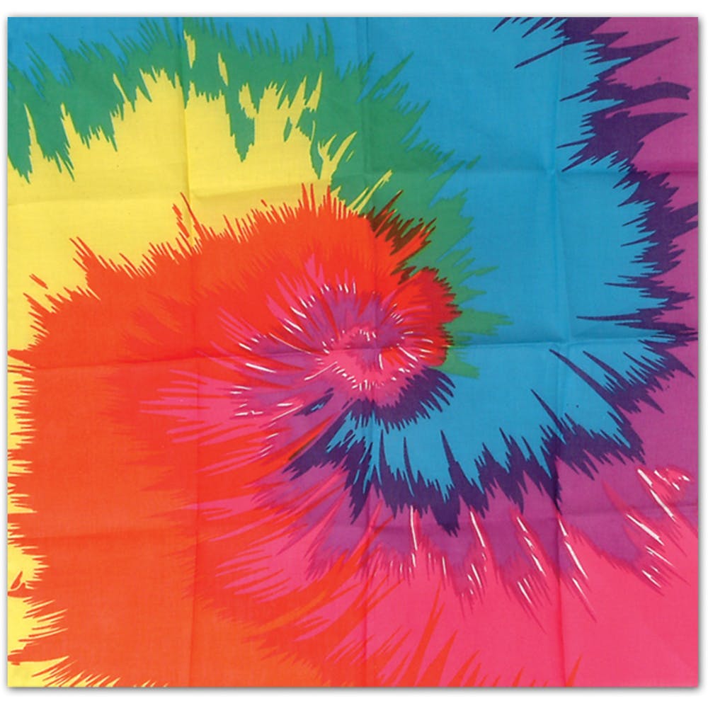 Funky Tie-Dye Bandanas - 22" x 22" 2