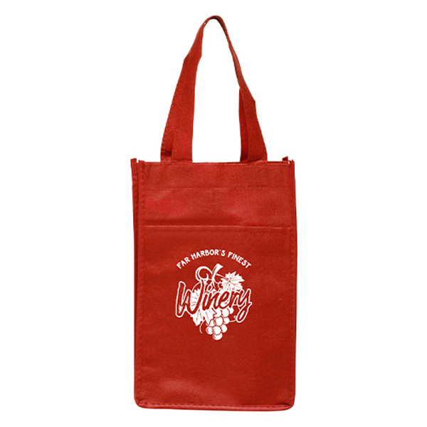 The Luxor Non-Woven Reusable Wine Bag (1 Color Imprint) 1