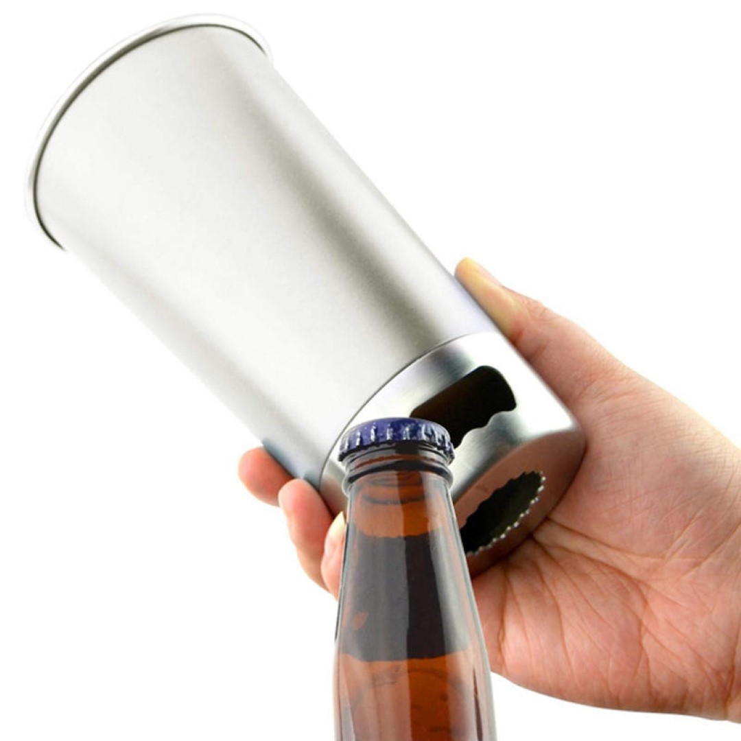 Stainless Steel Tumbler with Bottle Opener 2