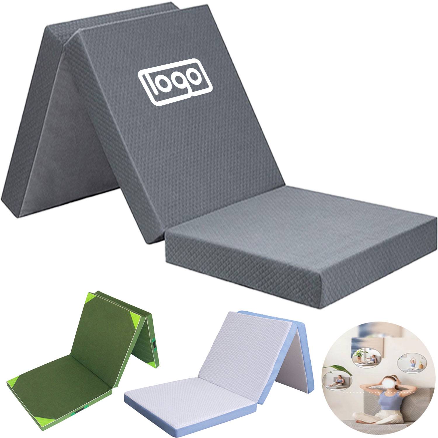 Skin-Friendly Fabric Tri-Fold Mattress Fitness Mat 5