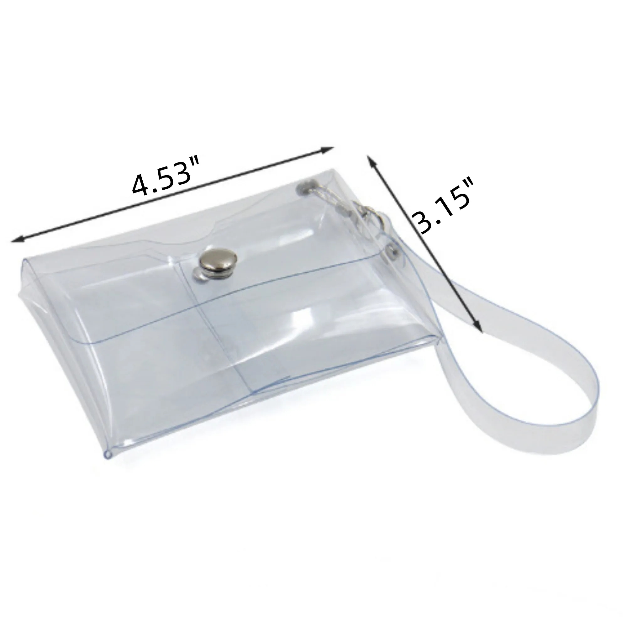 PVC Coin Purse Transparent Storage Pouch Wallet Keychain 6