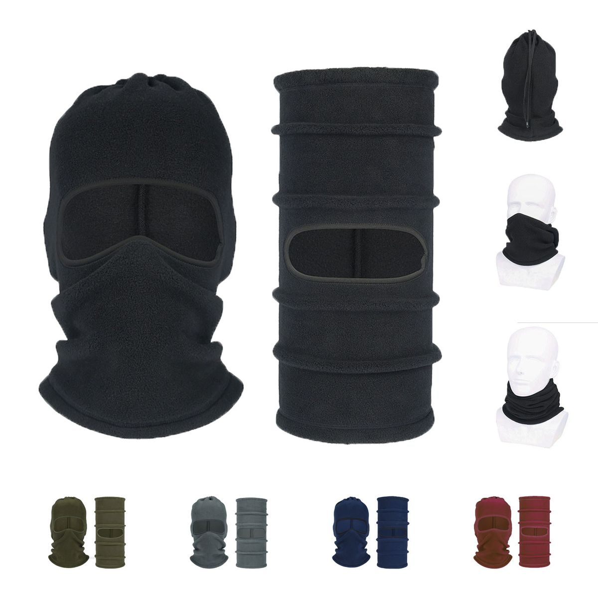 Warm Drawstring Neck Gaiter 2
