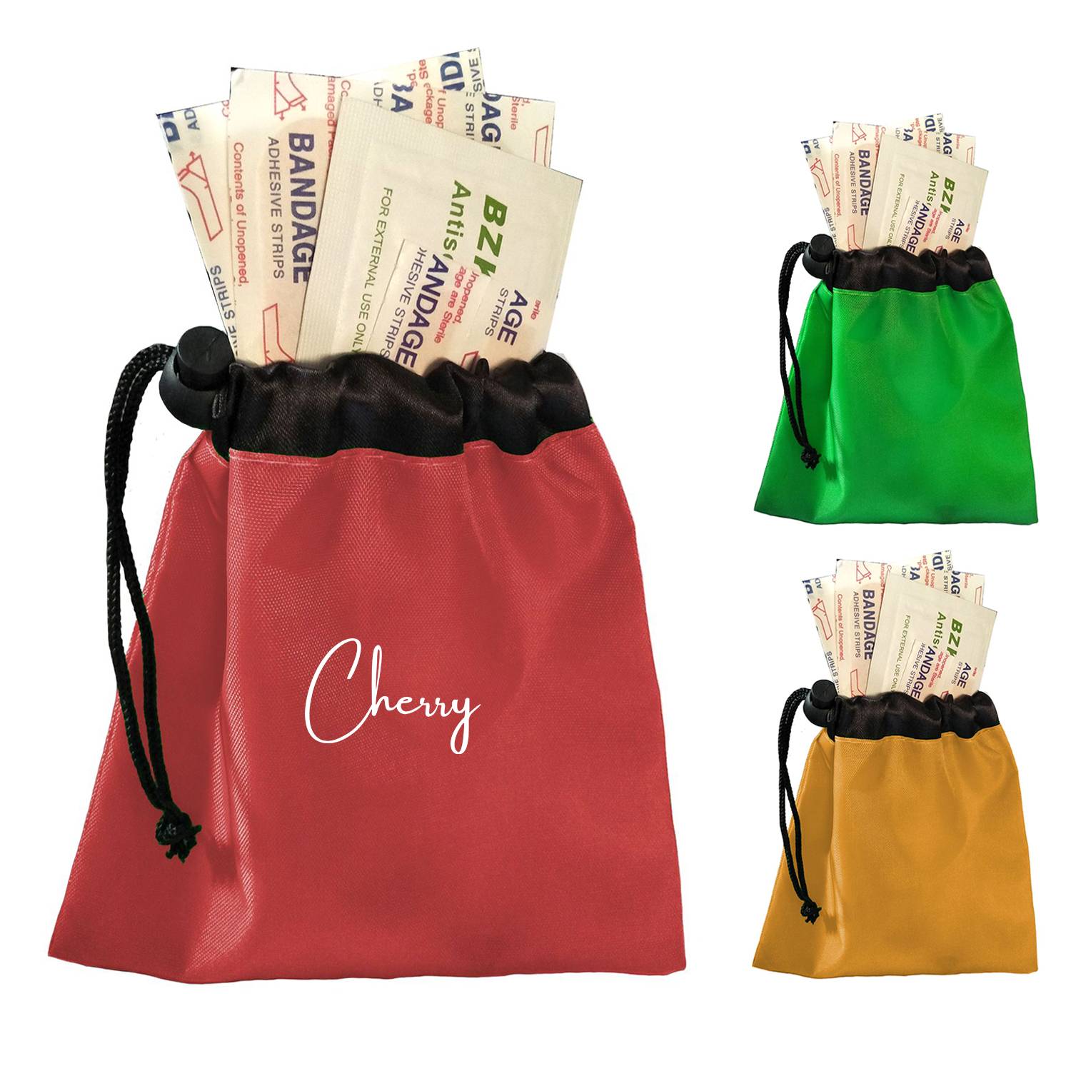 First Aid Kit Nylon Drawstring Bag Pocket 2