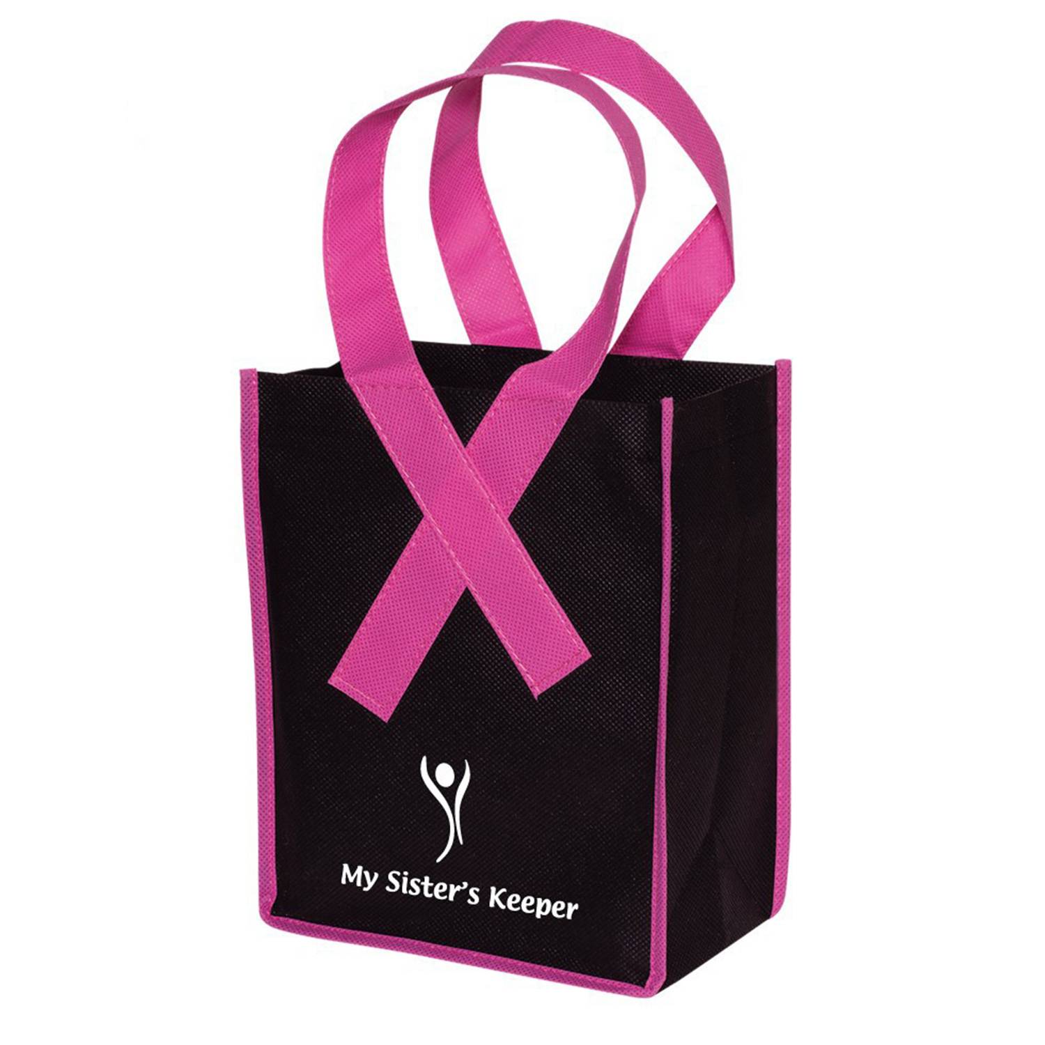 Personalized Non-woven Small Ribbon Tote Bag 3
