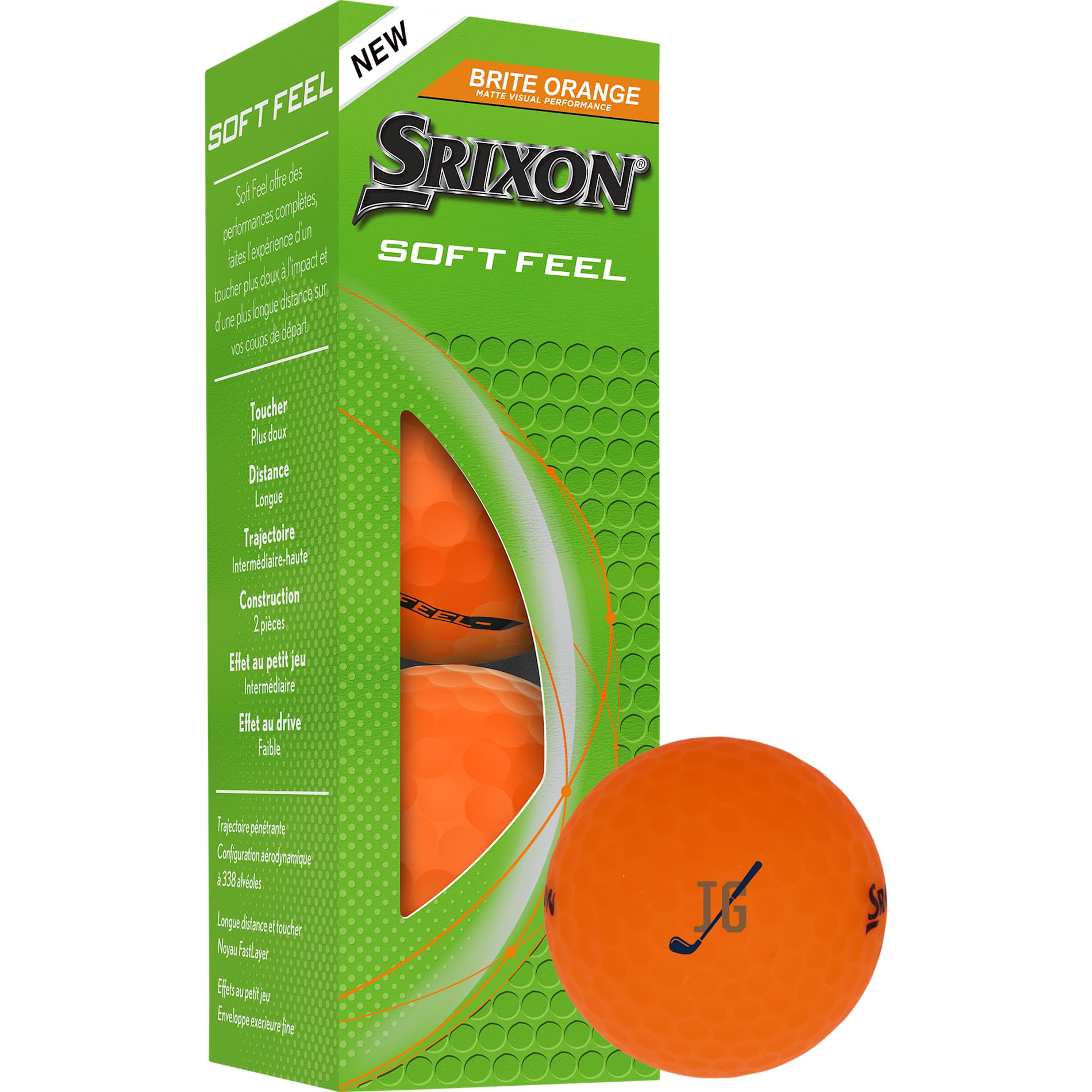 Srixon Soft Feel BRITE Golf Balls - 3 Pack