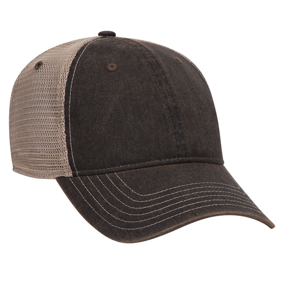 OTTO CAP® 6 Panel Low Profile Mesh Back Trucker Dad Hat 10