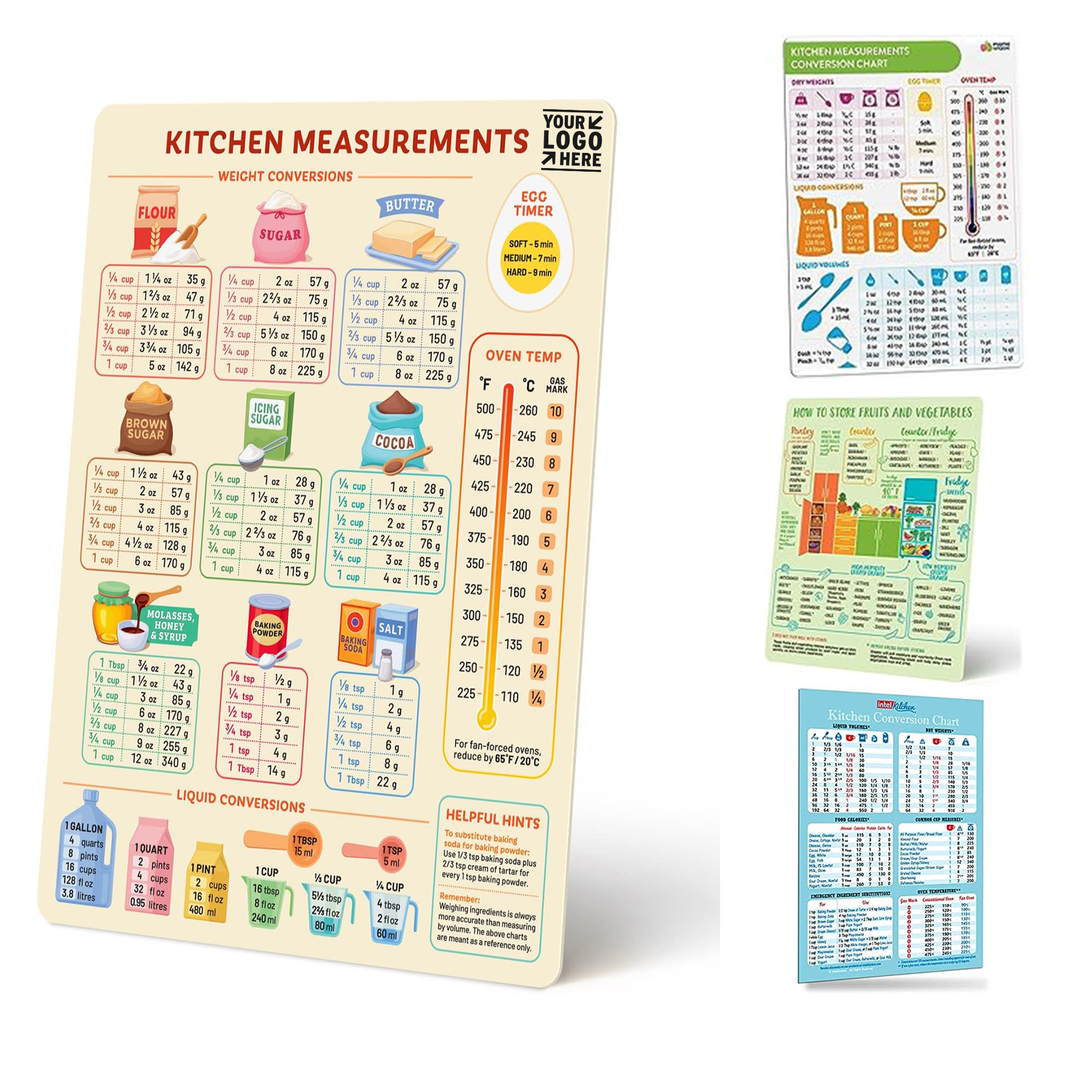 Cute Vintage Kitchen Accessories Useful Gadget Easier Cooking Kitchen Baking Conversion Chart 2