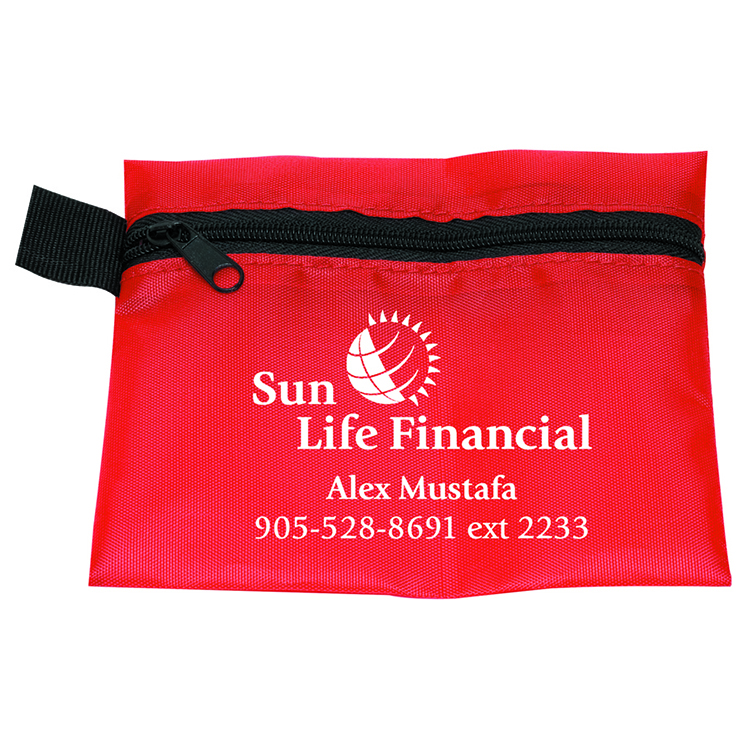 "Europa" 5 Piece Kit with 3-Ply Mask & Antiseptic Wipes in Zipper Pouch 22