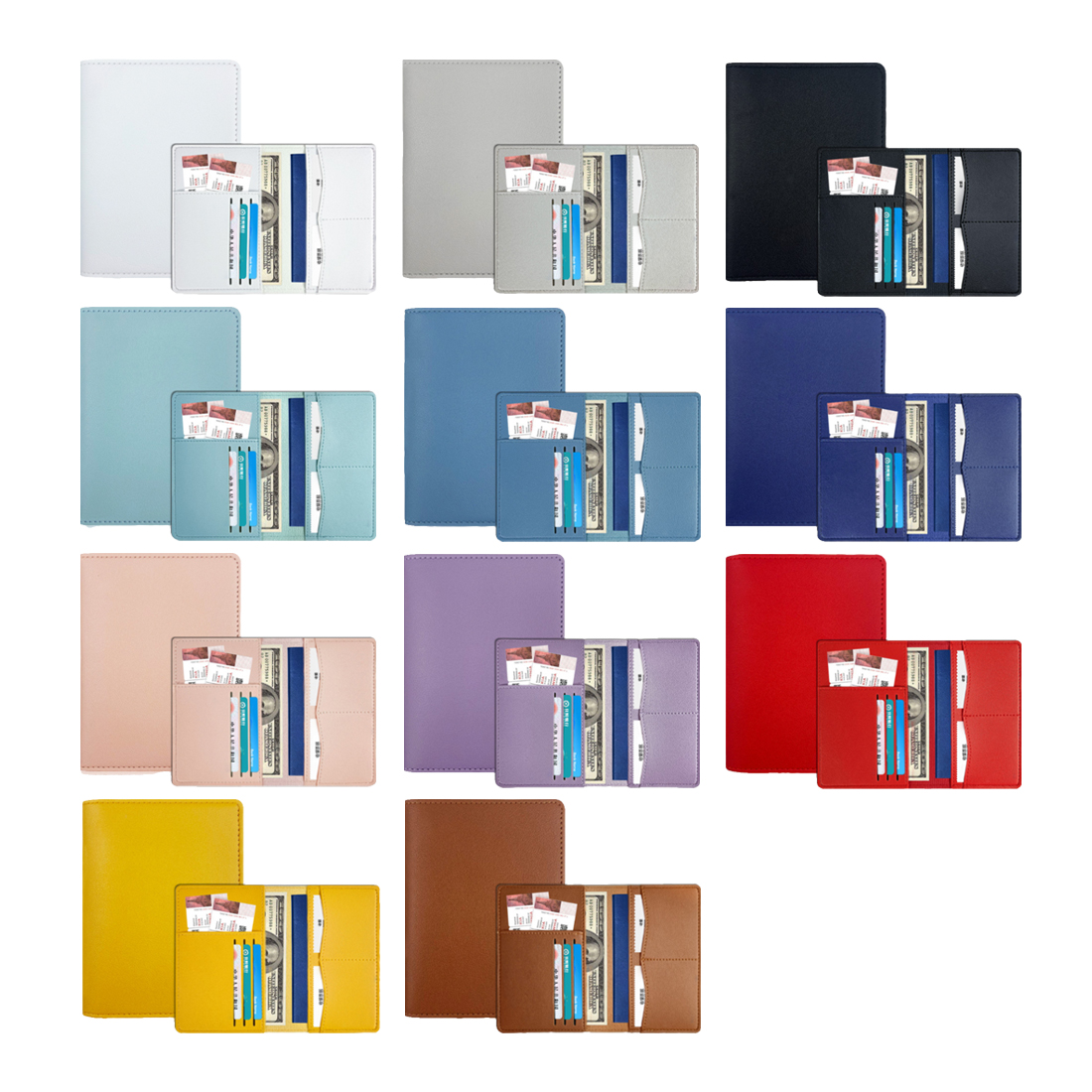 8-Slot PU Passport Holder/Travel Wallet 3