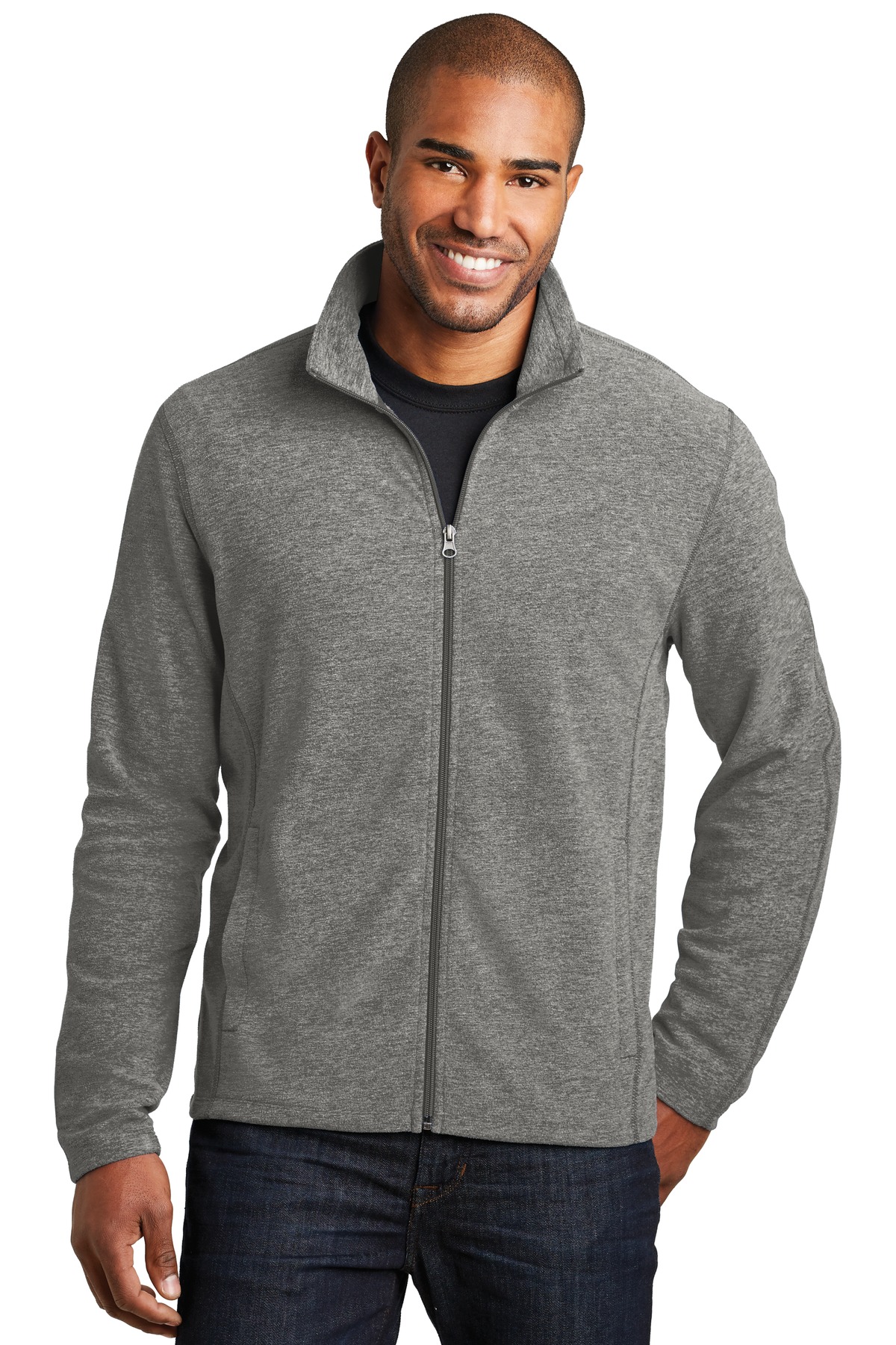 Port Authority Heather Microfleece Full-Zip Jacket. F235 3