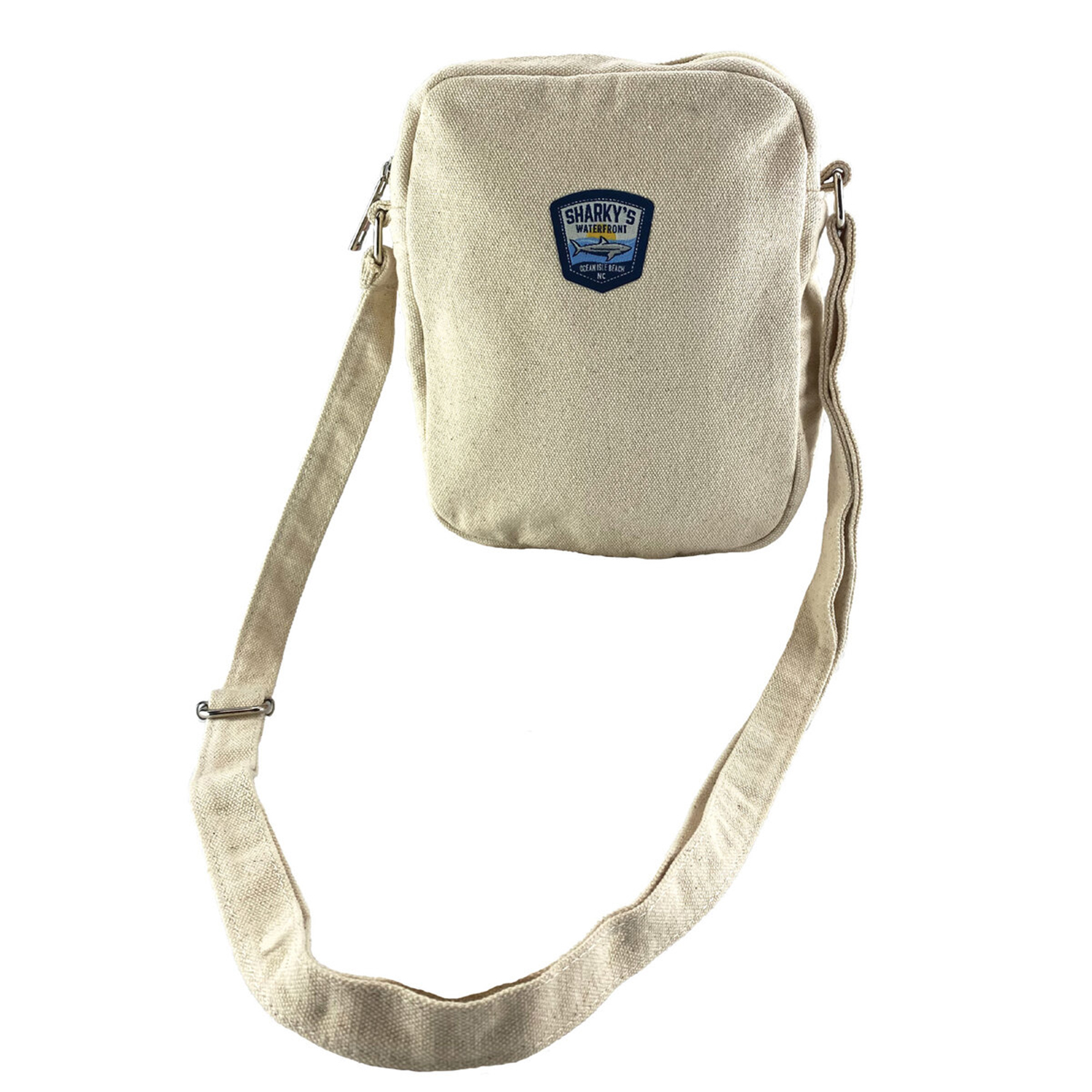 Canvas Crossbody Bag w/ Woven Patch (Discontinued)