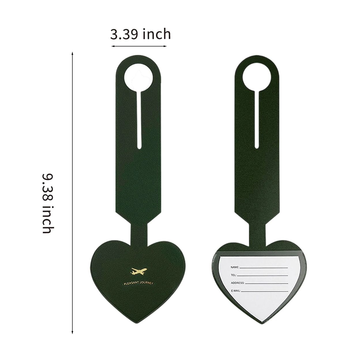 9.38-inch Heart-Shaped Luggage Tag, Flexible and Customizable with Logo 6