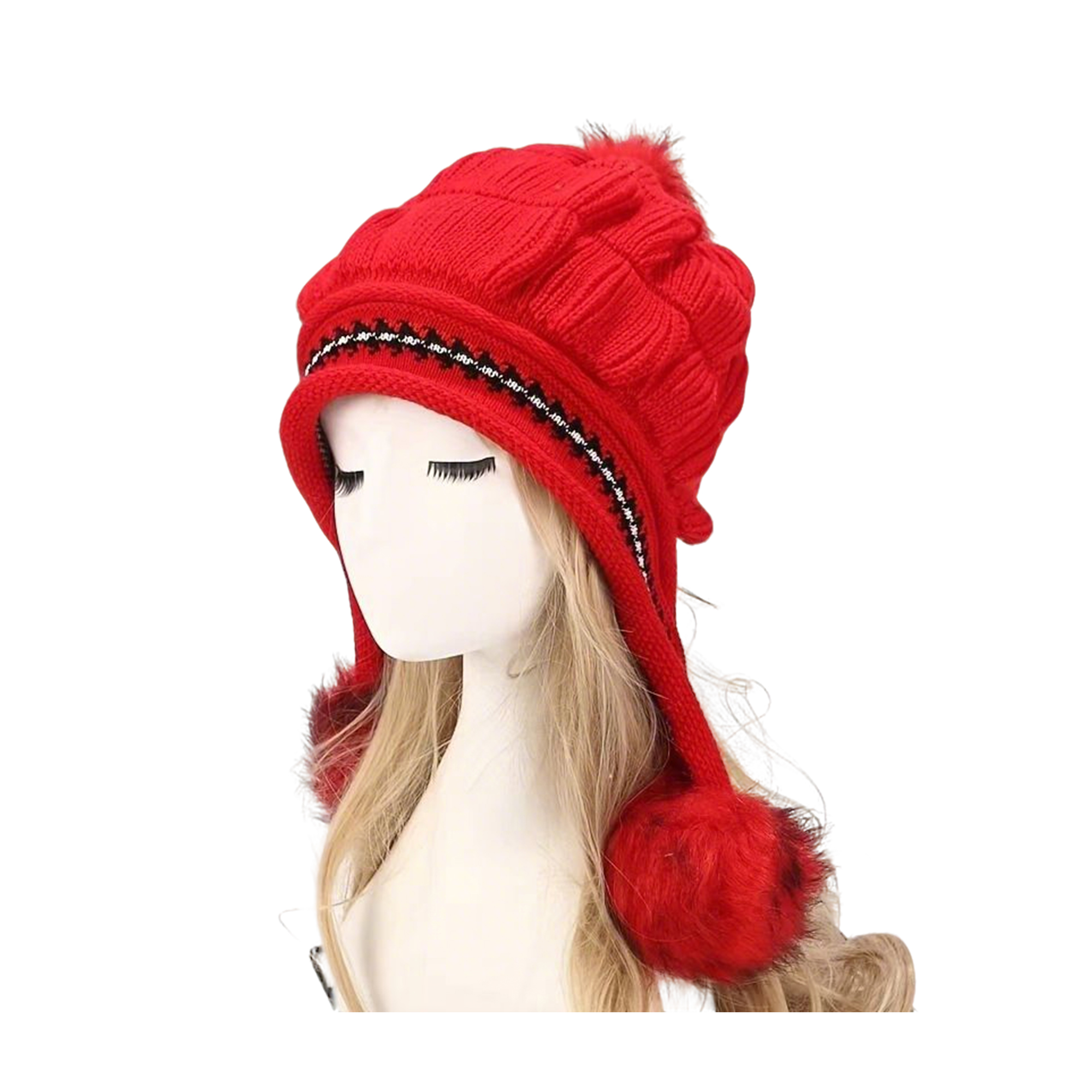 Knitted Beanie Pom Hat 11.9 x 8.7" 2