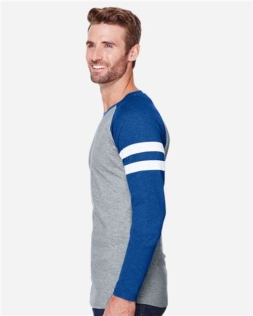 Unisex Fine Jersey Mash Up Long Sleeve Tee - 6934 42