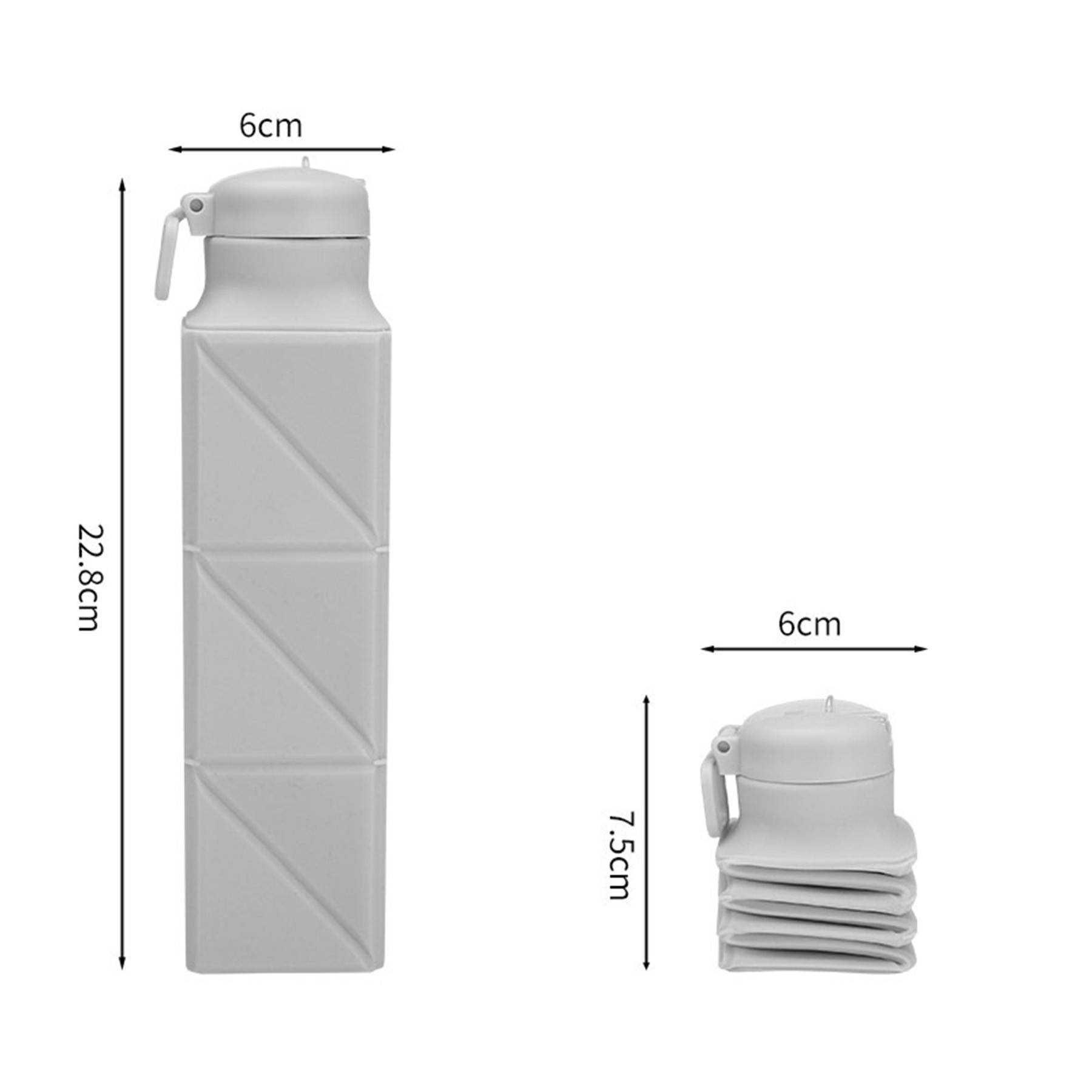 22Oz Outdoor Portable Silicone Folding Sports Bottle 2