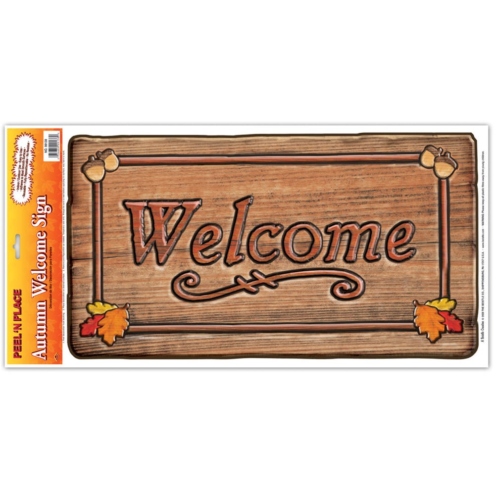 Welcome Sign Stickers - Autumn 12" x 24" 3