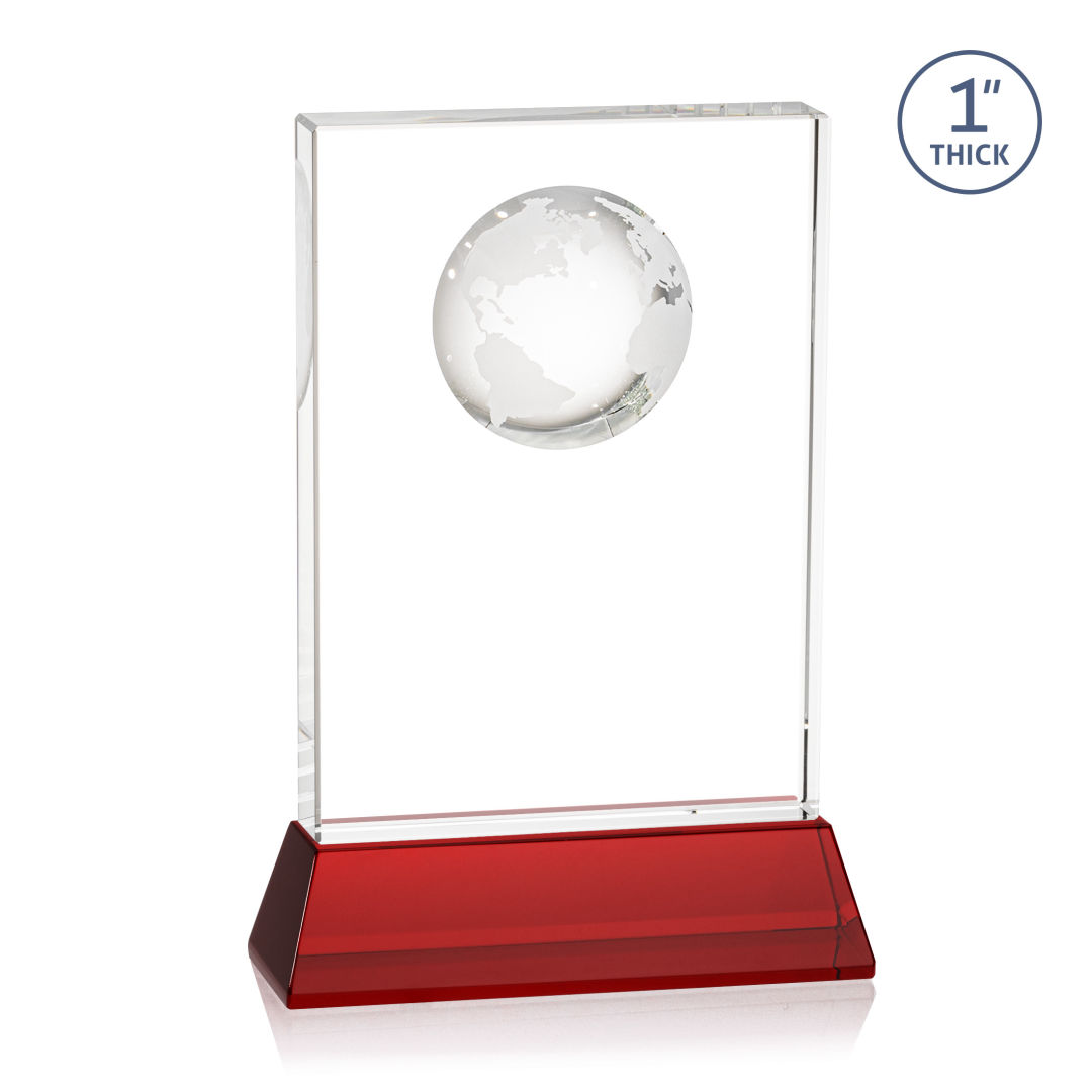 Ambassador Globe Award on Base - Red 13