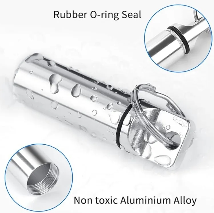 Custom Aluminum Pill Box Keychain Wholesale Bulk Mini Travel Medication Organizer 3