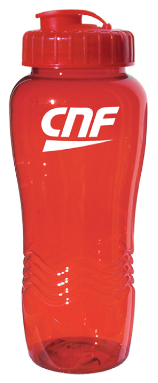 26 oz Classic Wave Eco-Polyclear Sports Bottle - PET Plastic - USA Made 3