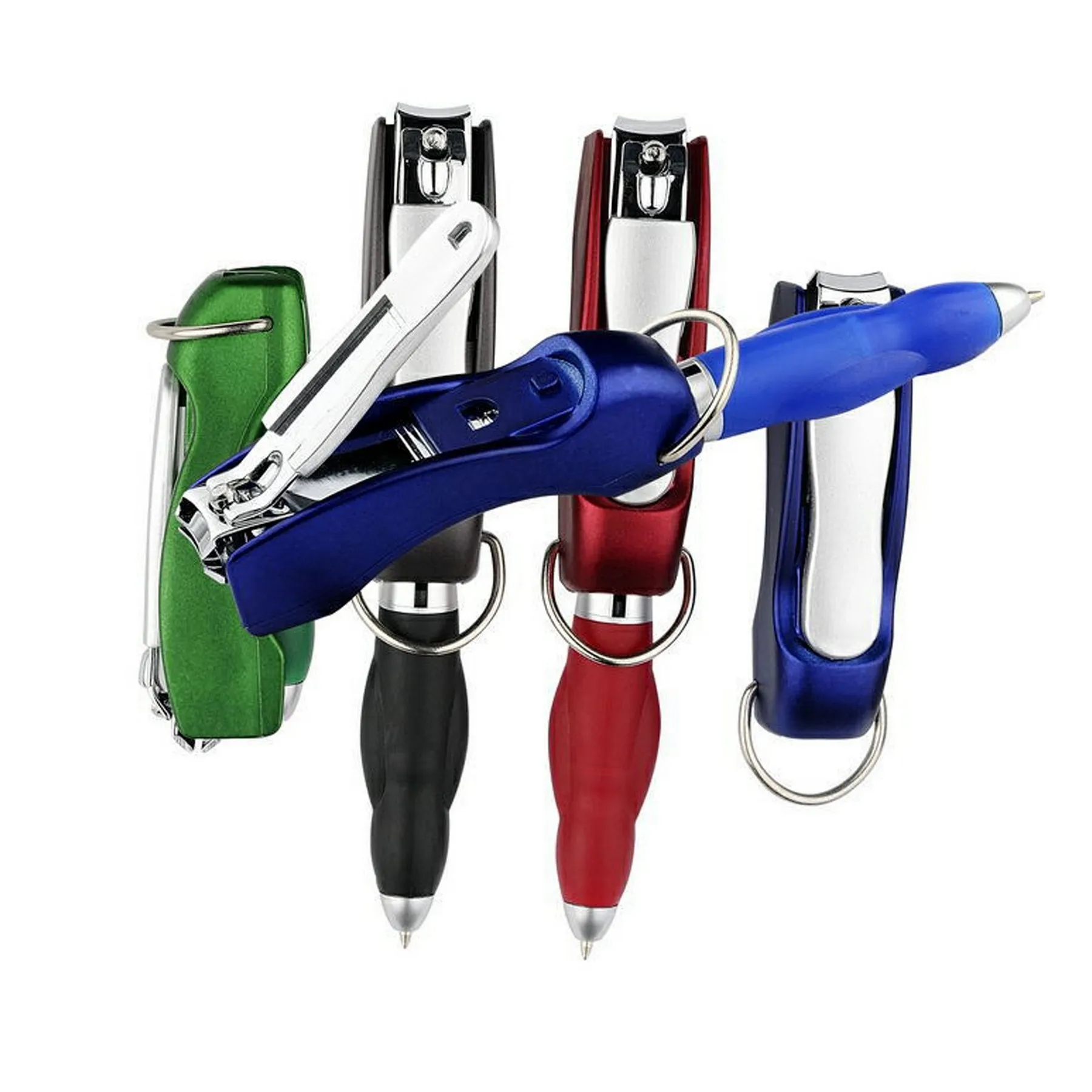Folding Ballpoint Pen With Nail Clipper 3