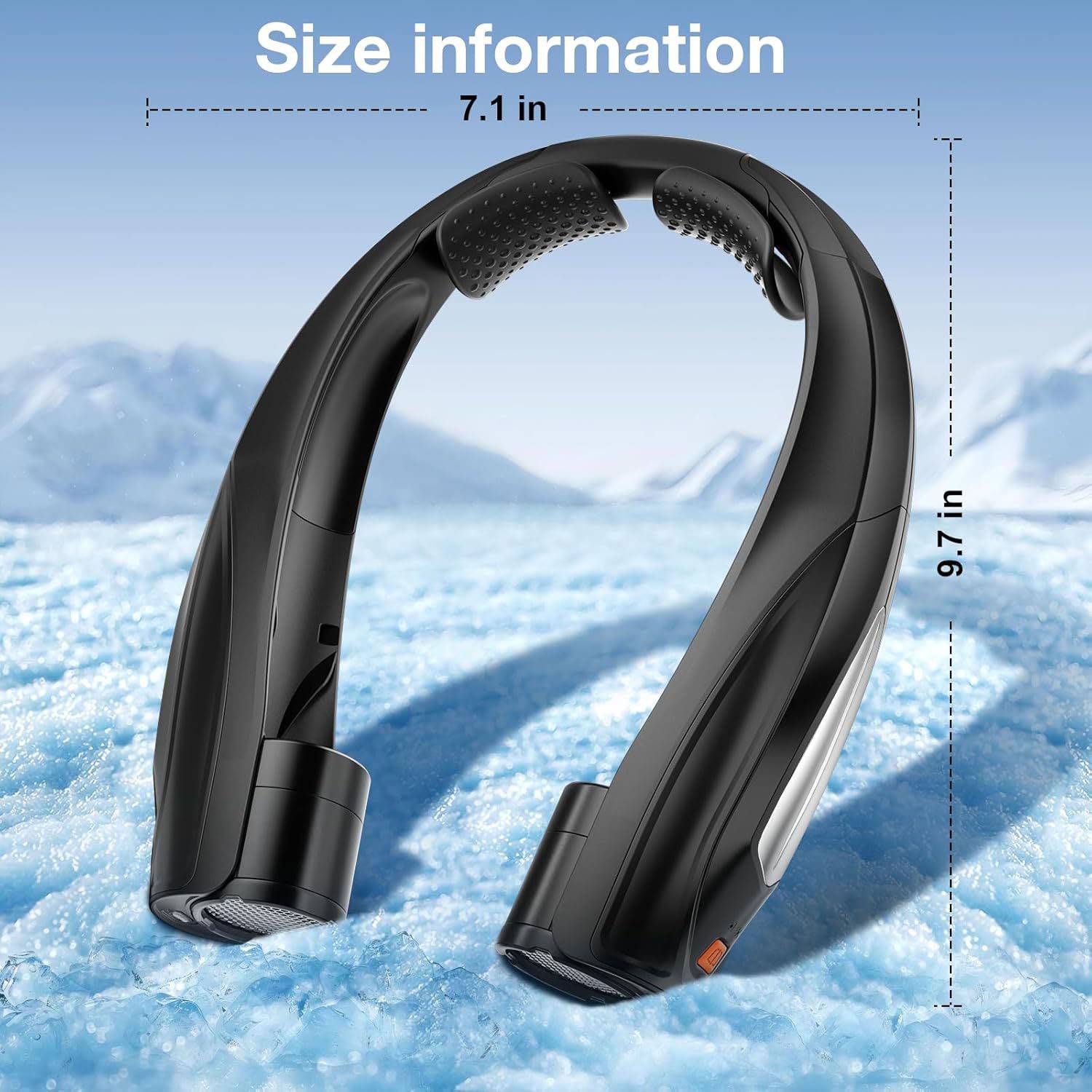 Rechargeable Hands Free 6-Speed Wearable Neck Fan 3