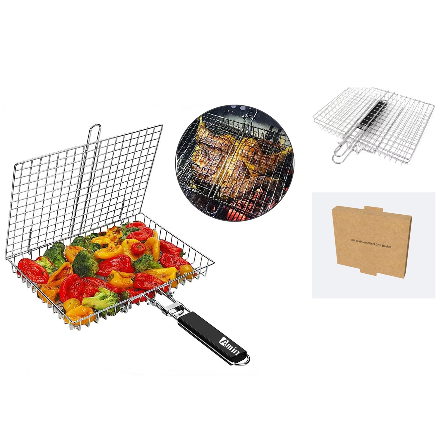 Foldable Barbeque Grilling Basket 2