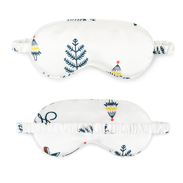 Patterned Imitation Silk Travel Sleep Eye Mask 12