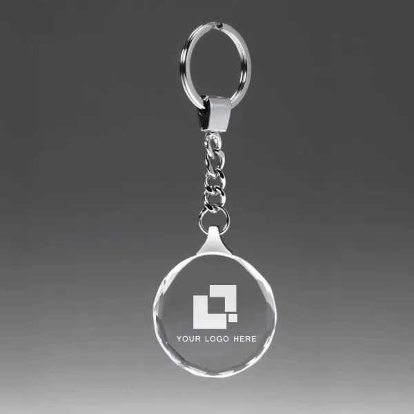 Crystal Faceted Edge Keychain 1