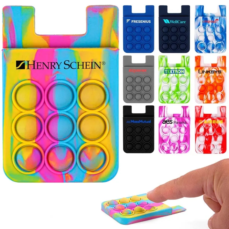 Popper Stress Reliever Silicone Phone Wallet 20