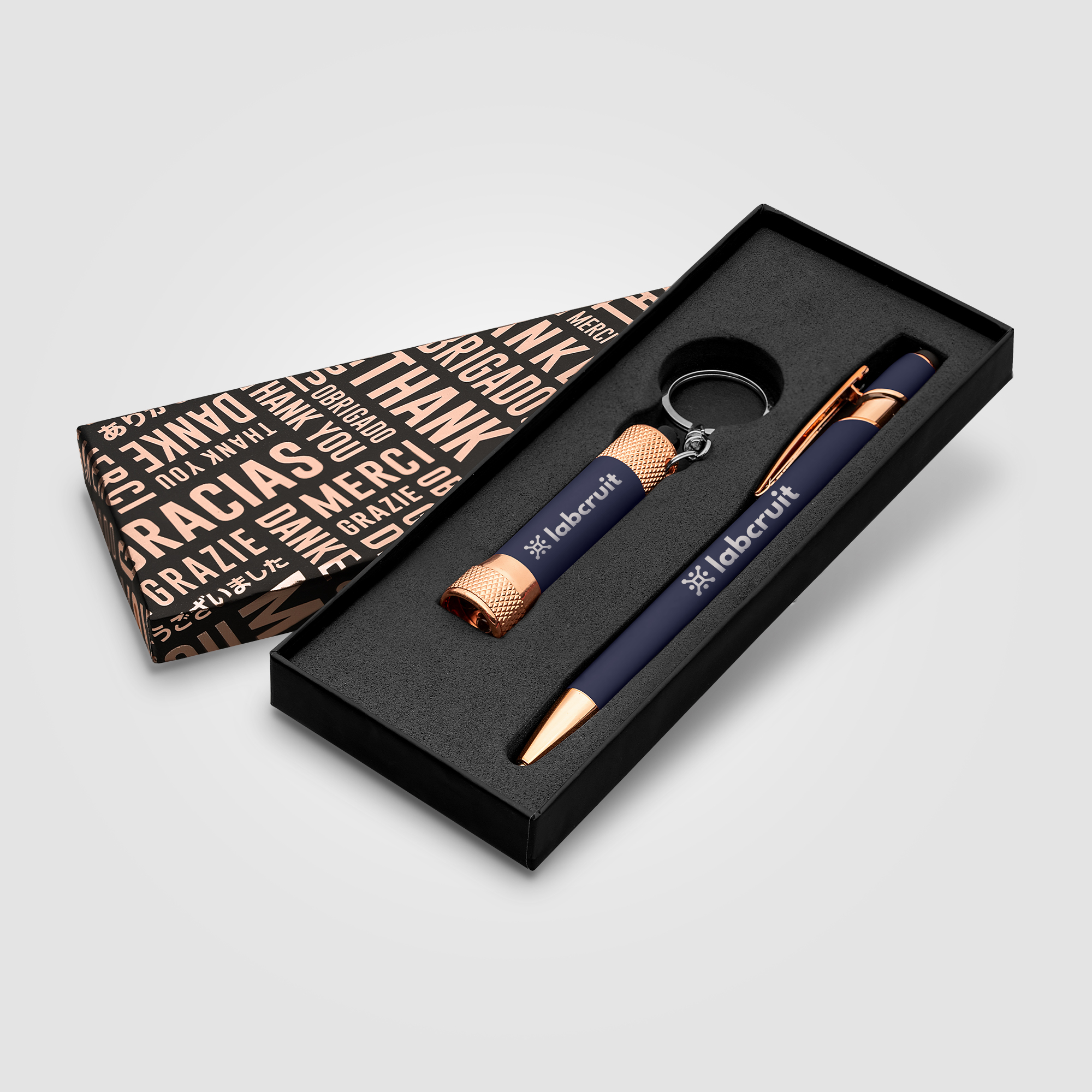Ellipse & Chroma Softy Rose Gold Classic Thank You Gift Set
