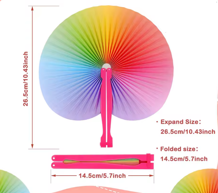 Rainbow Folding Fan 1