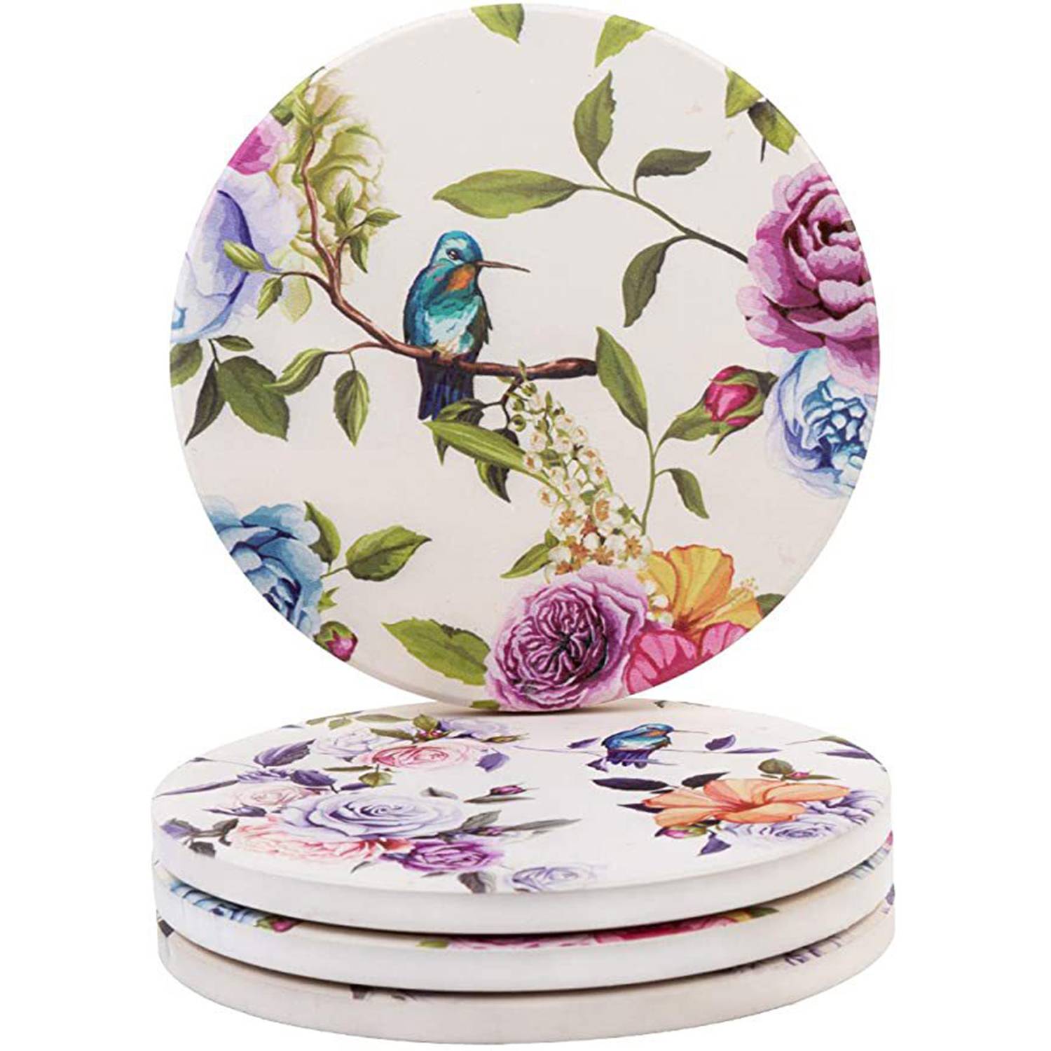 Round Ceramic Insulating Coaster Set 7