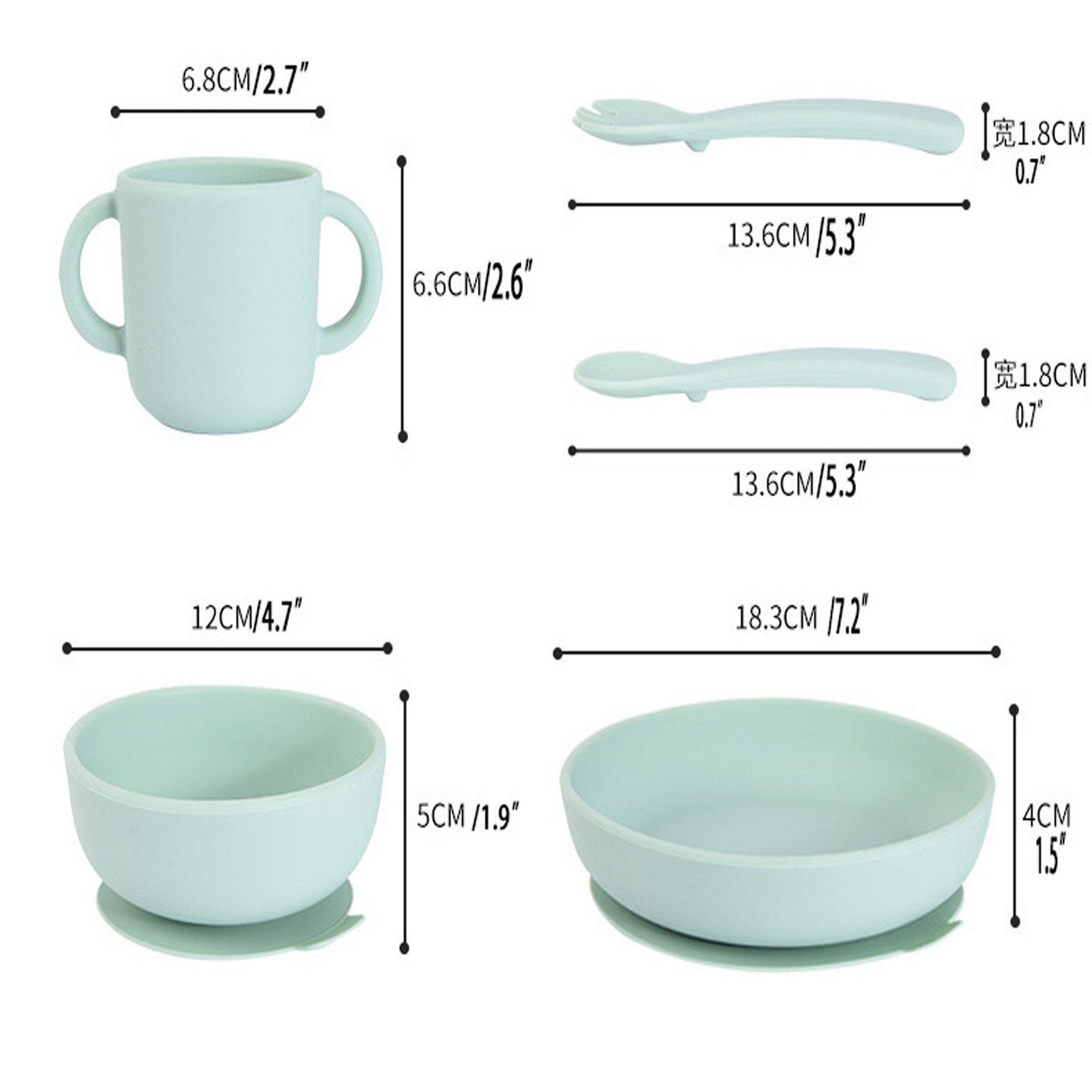 Silicone Children Cutlery Set 6